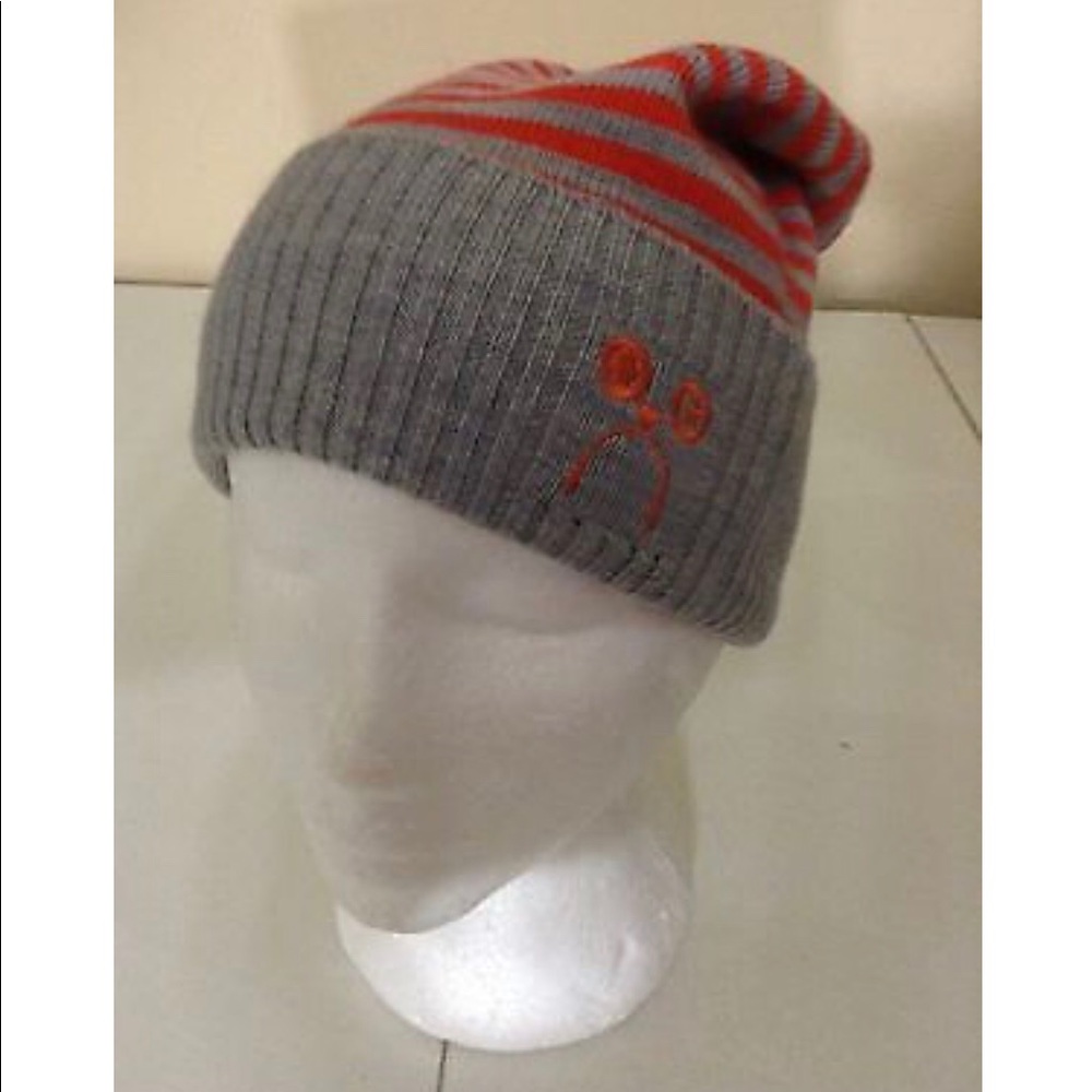 Marc Jacobs Striped Critter Logo Beanie Hat - OS